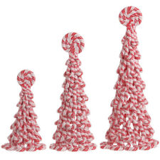 Raz Imports Peppermint Candy Cone Trees Set 3 Christmas Decor Wonderland 12.5
