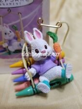 Hallmark 1994 Colorful Spring Crayola Crayons Swing Bunny Rabbit Easter Ornament picture