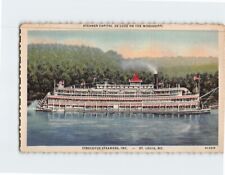 Postcard Steamer Capitol De Luxe on the Mississippi St. Louis Missouri USA picture