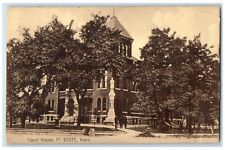 1909 Court House Exterior Building Fort Scott Kansas KS Vintage Antique Postcard picture