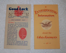 Ohio Farmers Insurance Company Vintage 30s Leaflets Fire Marks Le Roy Leroy Ohio picture