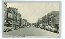 BRAZIL,INDIANA-NATIONAL AVENUE-B/W-CARS-FISCHERS--(IN-BMISC) picture