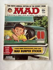 TENTH ANNUAL EDITION MAD magazine 1967 + BUMPER STICKER included picture