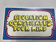 Humorous Postcard Education Constipates Your Mind Unposted picture