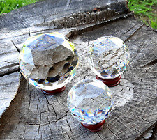 3 Clear Cut Crystal Ball Set/50&60&80mm/K9 Faceted Gazing Ball From US picture