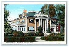 c1920's Residence Of C.A. Woodward Rockland Massachusetts MA Vintage Postcard picture