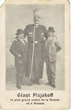 Postcard Circus Freak Show Moscow Russia Giant Pisjakoff 1910's Antique V31 picture
