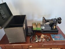 Vintage 1954 Singer 221 Featherweight Portable Electric Sewing Machine in Case picture