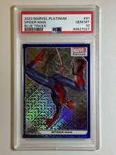 2023 Upper Deck Marvel Platinum #61 Spider-man Blue Traxx /499 PSA 10 Gem MT picture