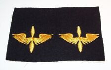 ORIGINAL EMBROIDERED FELT EARLY WW2 ARMY AIR CORPS CAP PATCHES, UNCUT PAIR picture