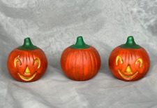 Vintage Halloween Ceramic Pumpkins Figurines Jack O Lantern Decor picture