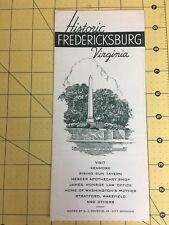 Vintage Travel Brochure Historic Fredericksburg Virginia Places of Interest picture