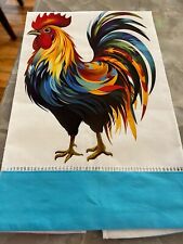 Rooster tea towel picture