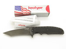 '07 Kershaw RJ Martin 1730TBLK Black Tanto Groove Linerlock Folding Pocket Knife picture