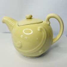 Vintage Coorsite TeaPot Lid # 902 Pale Yellow 16oz. Glaze Art Deco Shape Swirls picture