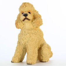 Poodle Figurine Hand Painted Statue Apricot Sportcut picture