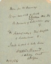 Vintage Signed Autograph Letter 1884 - English Novelist - Walter Besant picture