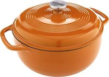 6 Quart Enameled Cast Iron Dutch Oven with Lid – Dual Handles – Oven Safe picture