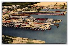 c1940s Aerial View Port Everglades Ft. Lauderdale Florida Vintage Postcard picture
