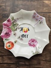 Novelty  F* Off Teacup and Saucer by Vulgar Teacups Fine China picture