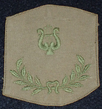 WWI U.S. Army Infantry / Artillery Assistant Band Leader Rank Patch Summer Khaki picture