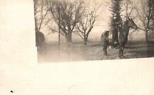 Vintage Postcard Horseback Riding Park Recreational Activity RPPC Photo picture