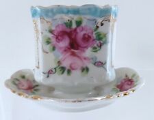 Antique/Vintage Circa 1880 German Floral Match Holder Striker with Tray, #116 picture