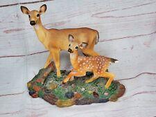 Rare Vintage 1998 Living Stones Inc. Deer & Fawn Spring Interlude Statue Décor  picture