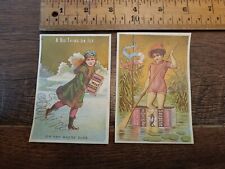 1880s Victorian trade cards, Soapine. Providence Rhode Island. Lot Of 2 (P7) picture