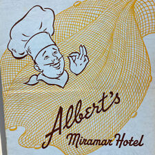 1950s Albert's Miramar Hotel Restaurant Menu Half Moon Bay Highway 1 CA #1 picture
