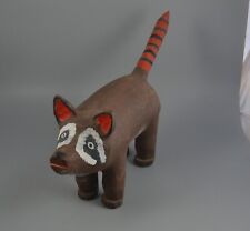 Hector Rascon - Handcarved Painted  Raccoon - Southwest New Mexico Folk Art picture