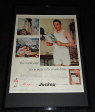1955 Jockey Underwear Framed 11x17 ORIGINAL Advertising Display  picture