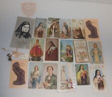 Mix Lot 15 Vintage Catholic Holy Cards Prayers Obituary Devotional Ephemera picture
