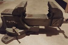 Vintage Buffalo#4 Machinist Bench Vise with Double Locking Swivel Base picture