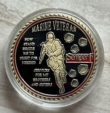 Veterans USMC Semper Fidelis United States Marine Corps Challenge Coin picture