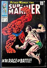 Sub-Mariner #8 Prince Namor Vs Thing Classic Cover  Marvel 1968 VG picture