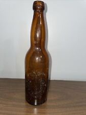 ATLAS BREWING CO. VINTAGE EMBOSSED AMBER BEER BOTTLE, CHICAGO, ILLINOIS  picture