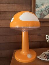 Retro Ikea Skojig Orange White Mushroom Clouds Lamp Table Vintage Retired AS IS picture