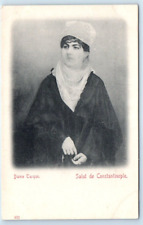 Dame Turque Portrait Turkish Woman Salut de Constantinople TURKEY Postcard picture