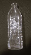 Vintage 8 Oz Glass Baby Bottle Embossed Cat And Kittens With Yarn Hazel Atlas picture