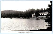 RPPC DEPOSIT, New York NY ~ OQUAGO LAKE Scott's Lake House Hotel  Postcard picture