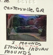 VTG  Cartersville, GA. Etowan Indian Mounds Color Transparency 35mm slide 1965 picture