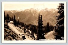 c1947 RPPC Hurricane Ridge Highway WASHINGTON Classic Car Ellis VINTAGE Postcard picture