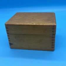 Vintage Hand Made Wood Trinket Box w/ Lid picture