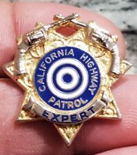 Vintage Obsolete CHP Expert California Highway Patrol Expert Marksman Pin picture