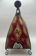 Moroccan Style Table Or Hanging Goat Skin Hand Painted Lamp Shade No Electrical picture