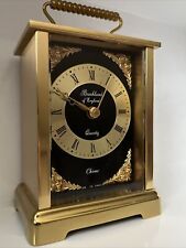 Carraige Clock VINTAGE BRECKLAND OF ENGLAND QUARTZ  CHIME picture