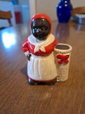 Vintage 1950's African American Woman Ceramic Tooth Pick Holder picture