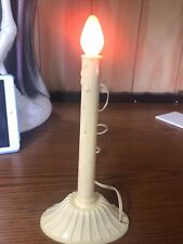 Vtg Christmas Holiday Lighted Dripping Wax Candle Window Decor Candelabra picture