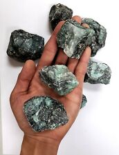 Raw Emerald Crystal Chunks, Rough Gemstones Natural Healing Gems Minerals picture